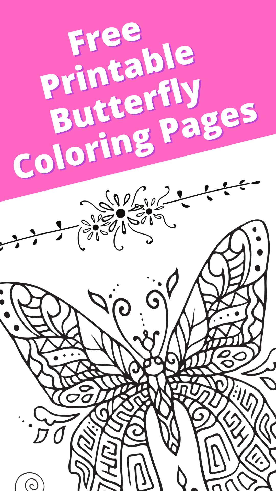 Printable Butterfly Coloring Pages | DIYIdeaCenter.com