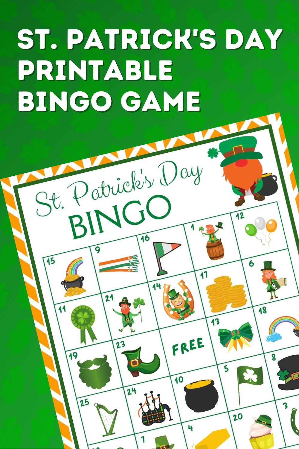 Fun &amp; Free St Patrick’s Day Bingo Cards Printable Game ...
