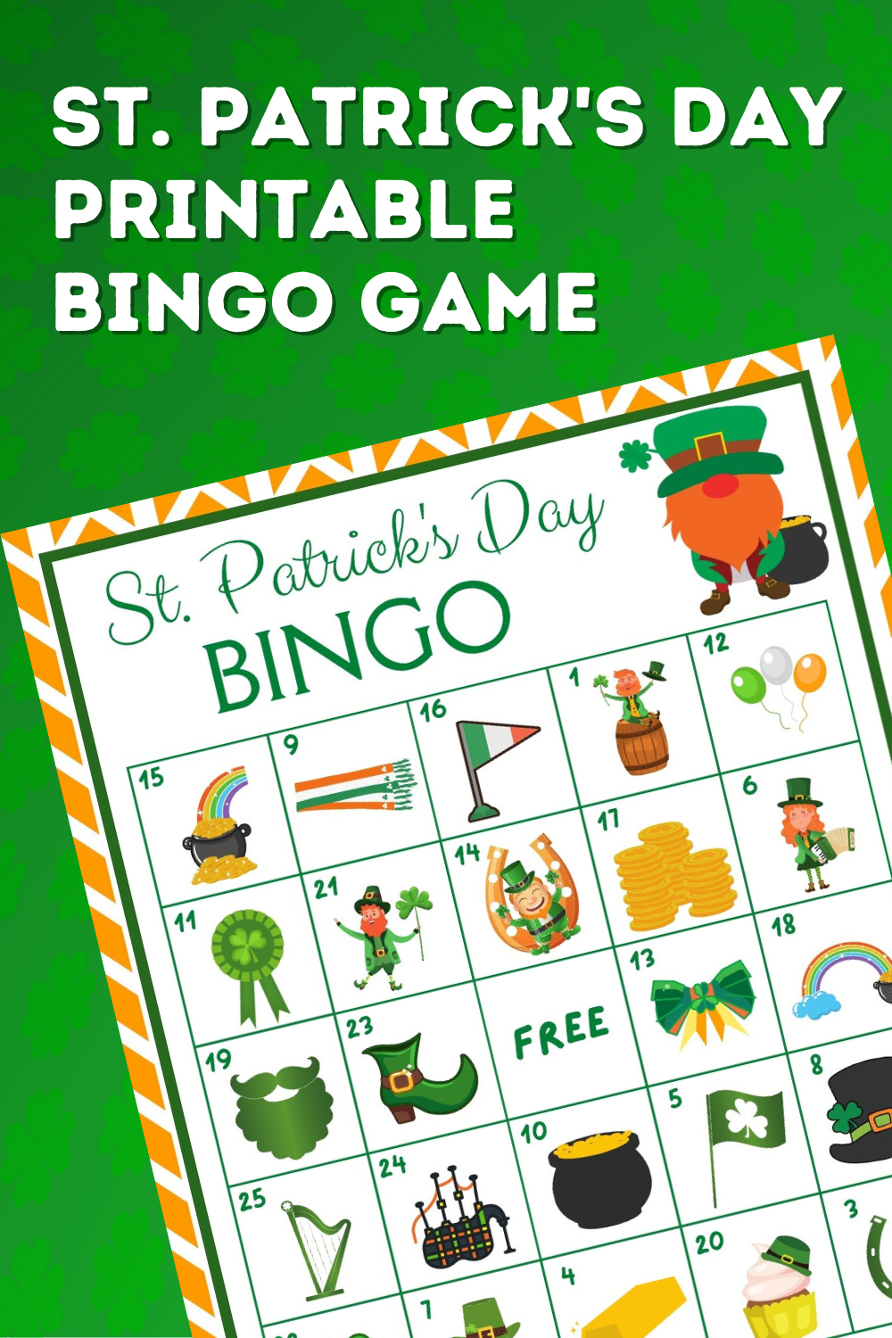 Fun & Free St Patrick’s Day Bingo Cards Printable Game 