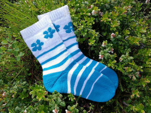 Stripes'n'flowers Socks