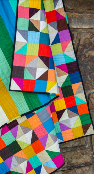 Bright Solids Modern Quilt Pattern Free