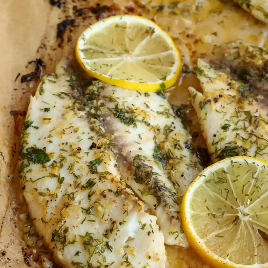 Lemon Dill Baked Tilapia | FaveHealthyRecipes.com