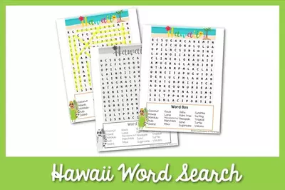 Hawaii Word Search