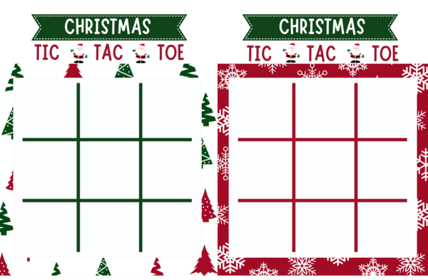 Christmas Tic Tac Toe Boards