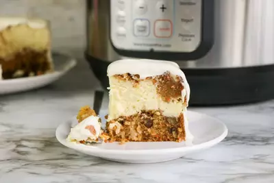 Rich And Creamy Instant Pot Carrot Cake Cheesecake