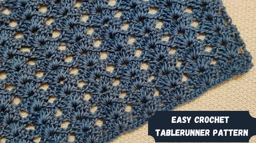Easy Crochet Table Runner Pattern With Shell Stitch ...