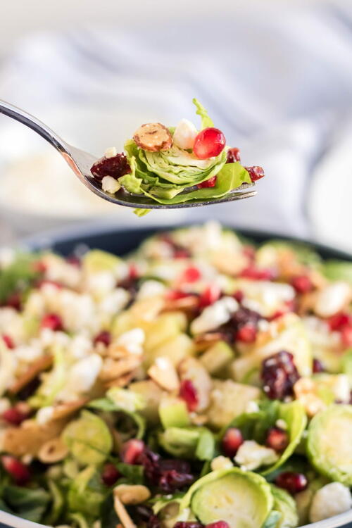 Brussel Sprout Salad With Pomegranates
