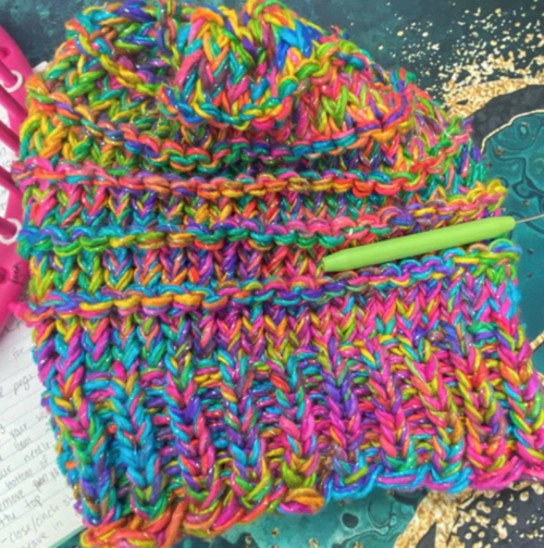 How to Loom a Knit Beanie | FaveCrafts.com