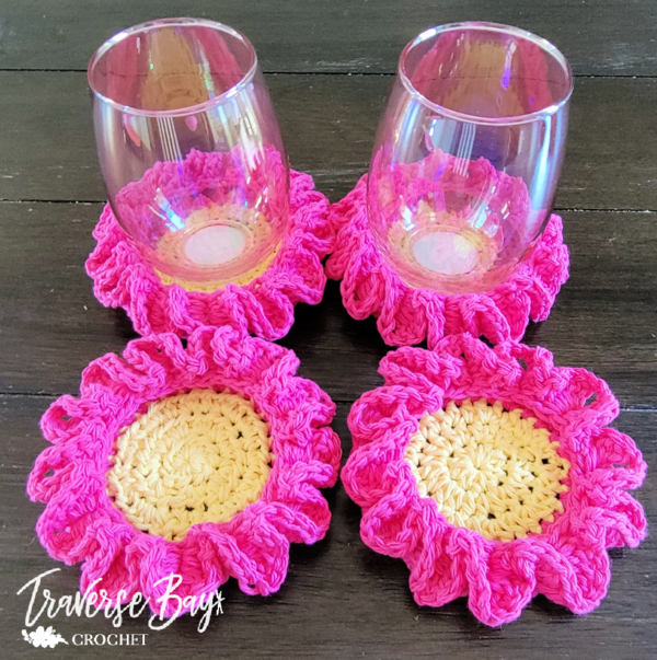 Flower Ruffle Coasters