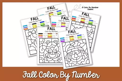 Free Fall Color By Number Printable 