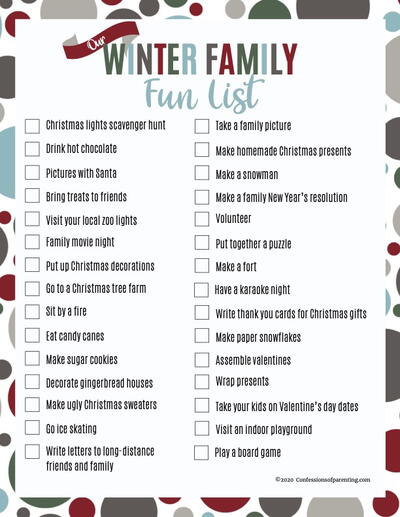 30+ Winter Fun Activities For Families