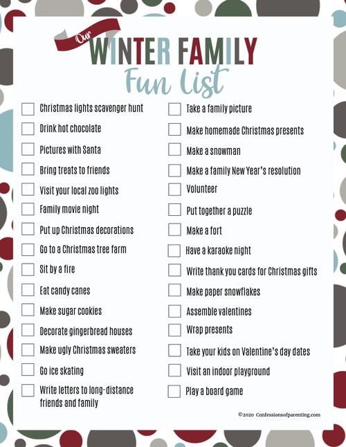 30+ Winter Fun Activities For Families