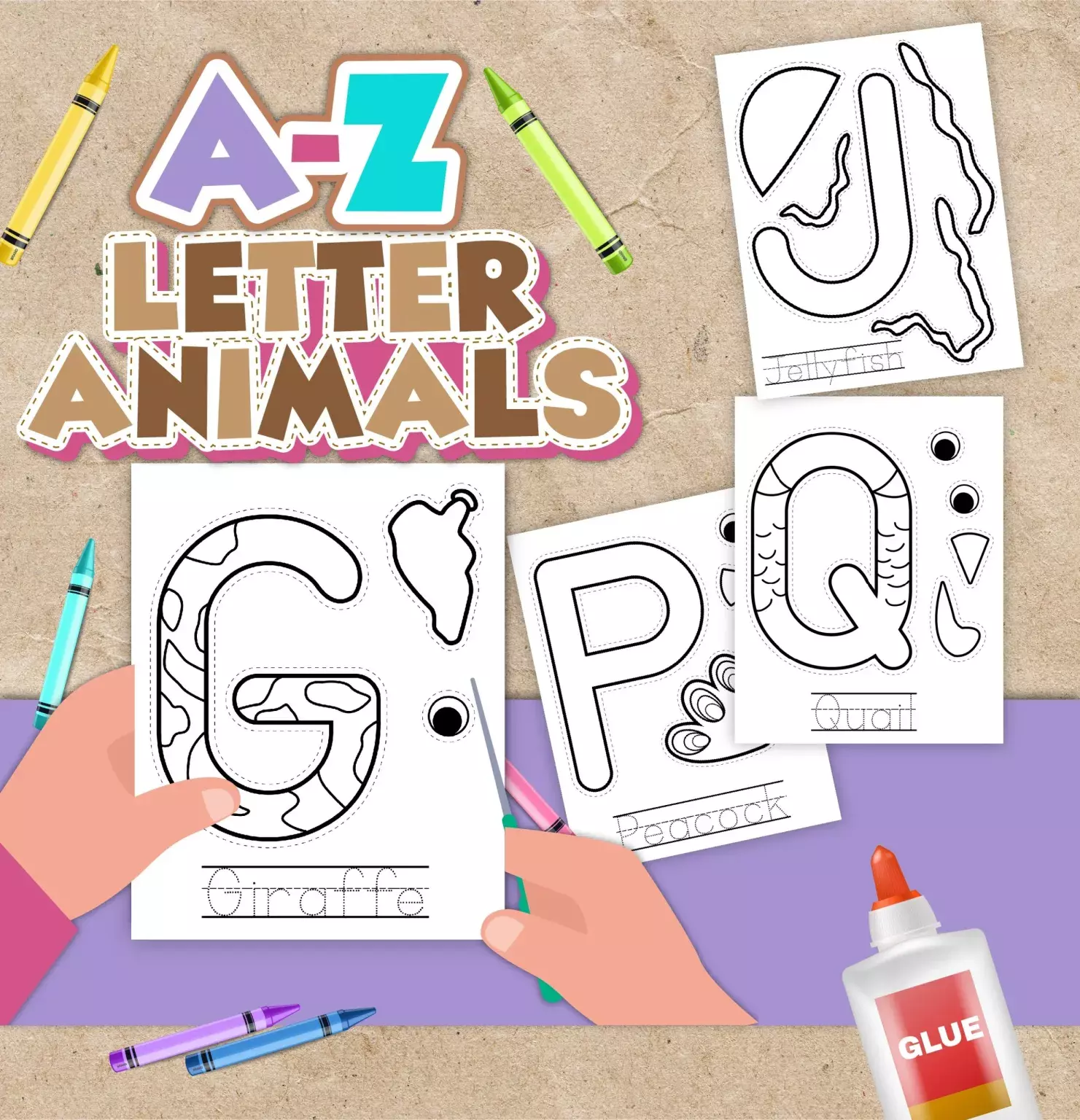 Animal Abc Letter Set | AllFreeHolidayCrafts.com