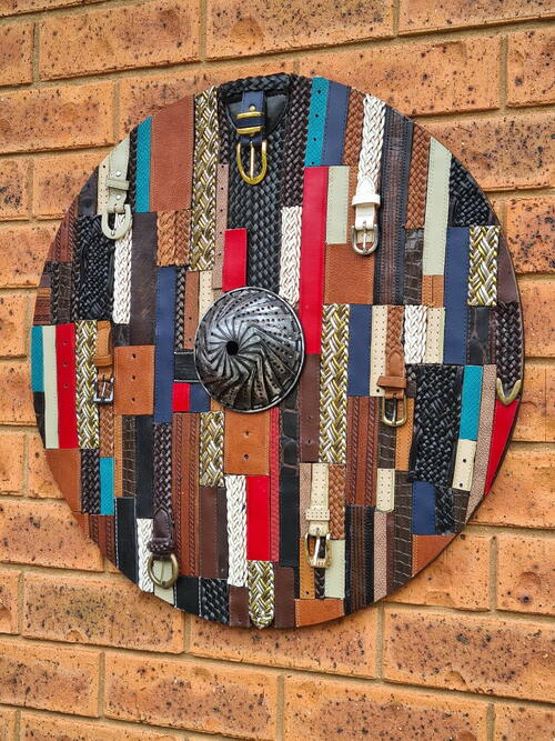 Recycled Belt Wall Art