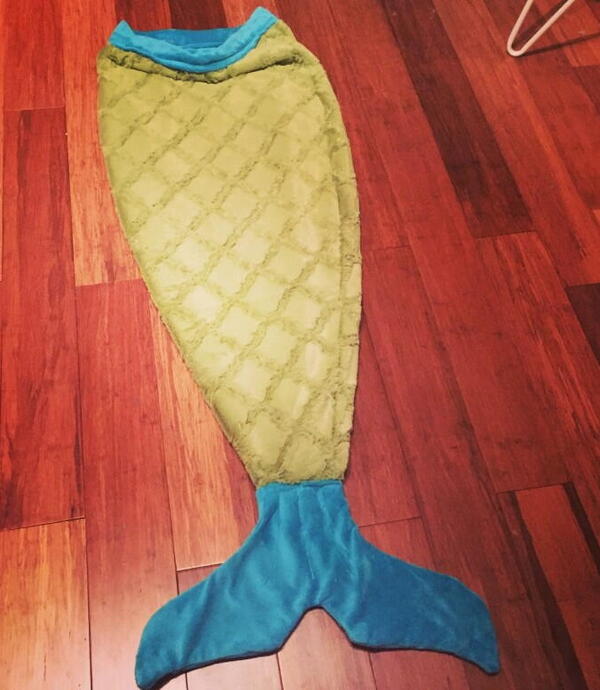 Mermaid Tail Blanket Free Sewing Pattern