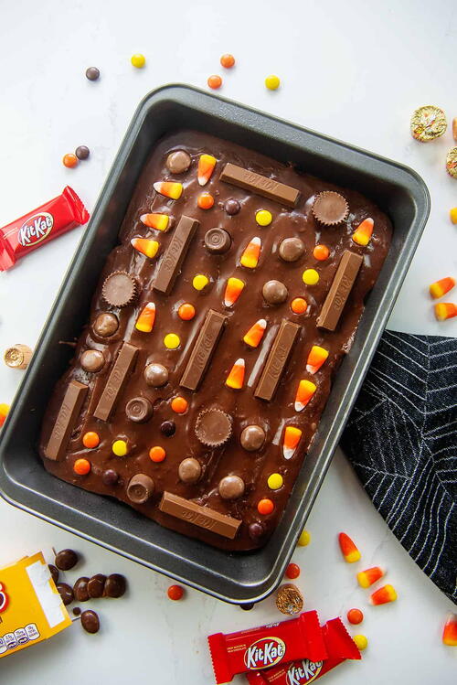Halloween Candy Brownies