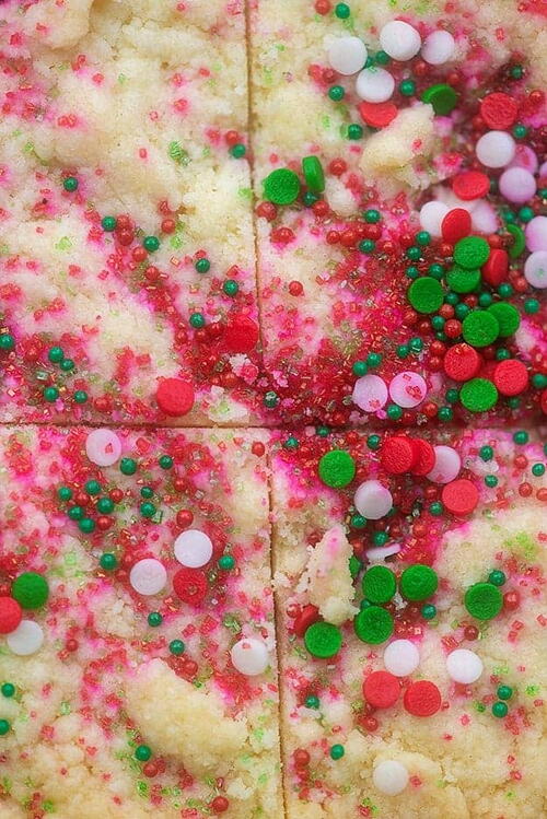 Buttery Shortbread Christmas Cookie Bars