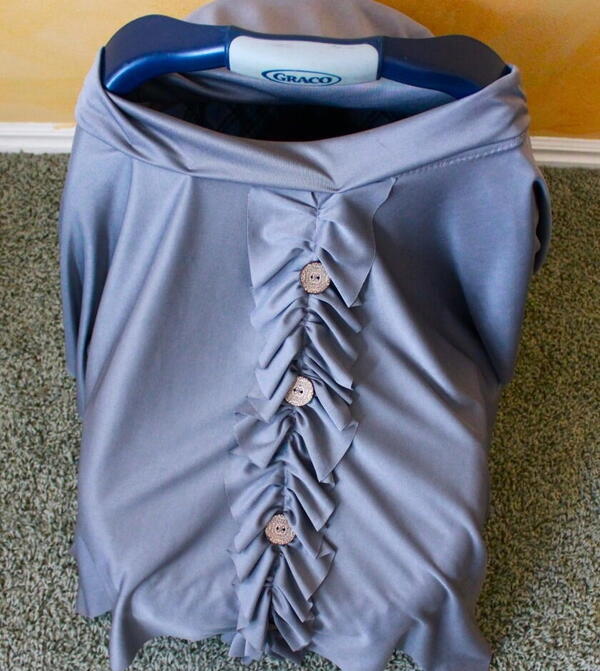 Stylish Nursing Cover Tutorial - DIY nursing cover-up over car seat