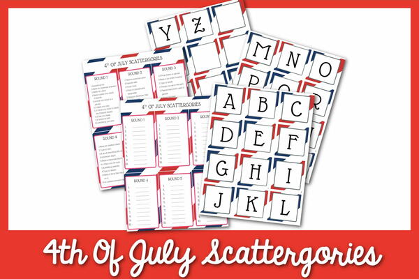 4th Of July Scattergories