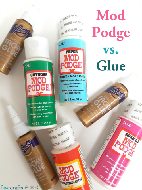 Mod Podge vs Glue