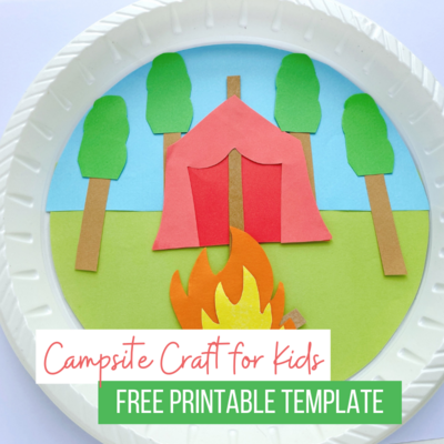 Paper Plate Camping Craft For Kids