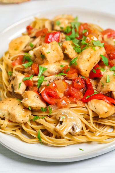 Chicken Cacciatore With Pasta