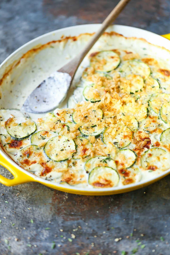 Cozy Cheesy Zucchini Gratin | AllFreeCopycatRecipes.com