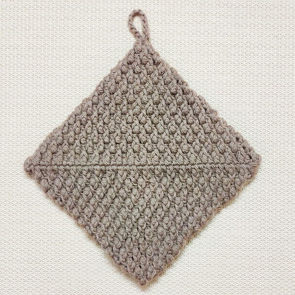 Easy Double Thick Textured Crochet Square Potholder