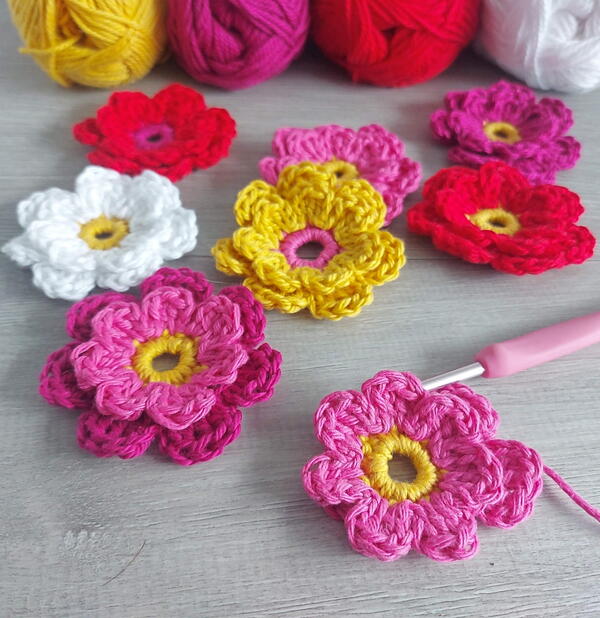 2 Layer Crochet Flowers