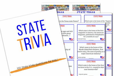 100 State Trivia Questions