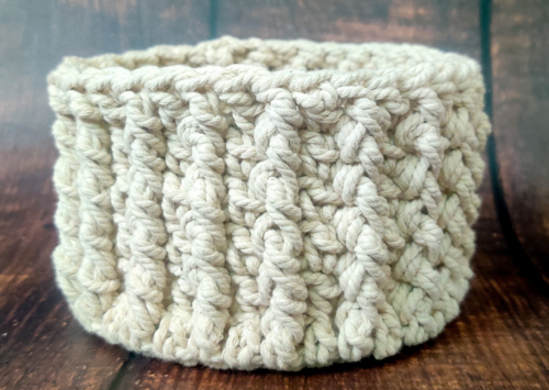 Textured Crochet Macrame Basket