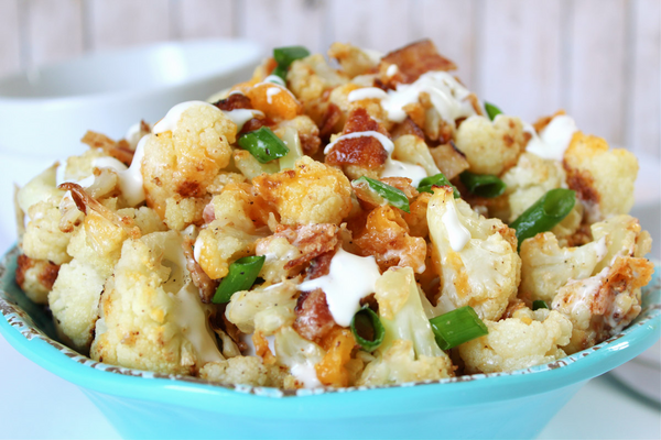 The Best Loaded Roasted Cauliflower