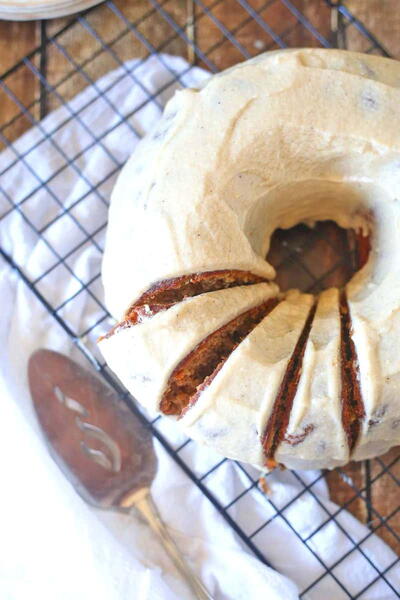 Brown Butter Frosted Apple Spice Cake