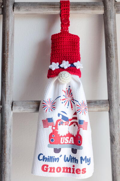 Patriotic Gnome Towel Topper
