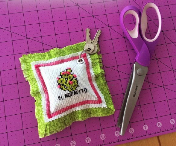 Cross Stitch DIY Keychain