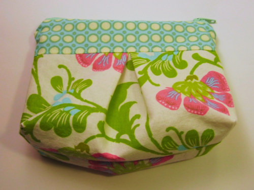 Floral Pleated Pouch