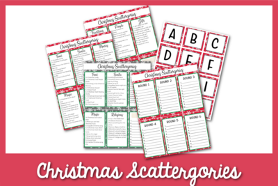 Christmas Scattergories Free Printable