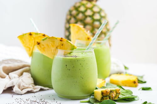 Pineapple Green Smoothie (high Protein)
