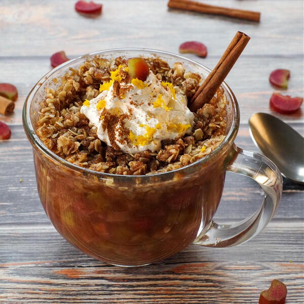 Microwave Rhubarb Crisp (in A Mug)