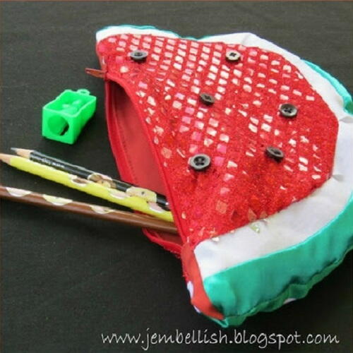 Watermelon Pencil Case Tutorial