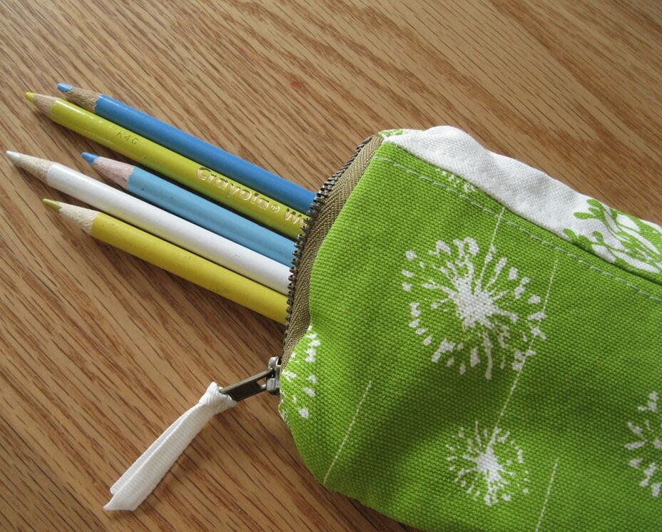 Extra Large Embroidered Pencil Case