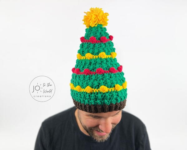 Crochet Christmas Tree Hat Pattern