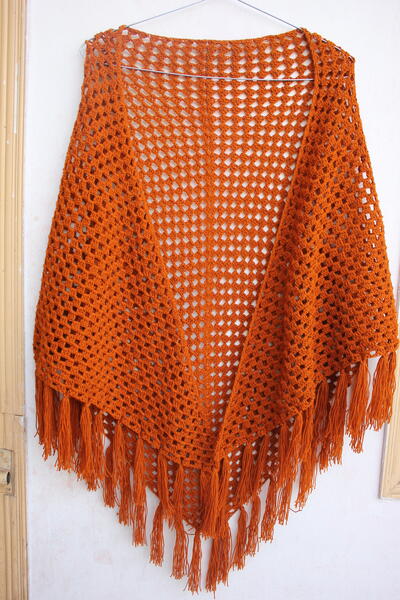 Crochet Afghan Triangle Shawl /scarf Fast Easy Girls Scarves