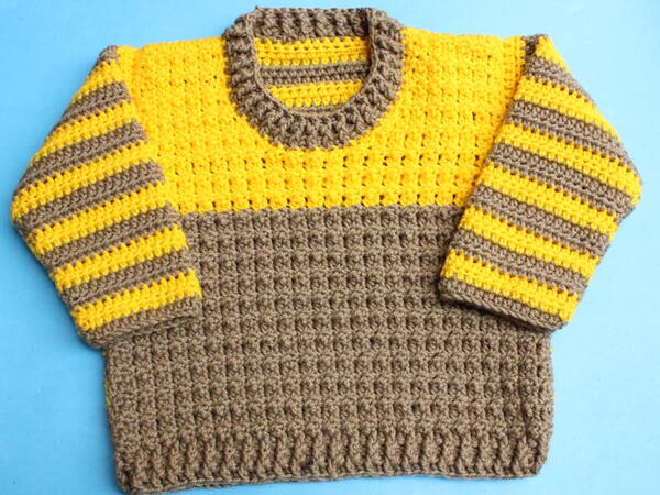 Simplest Kids Round Neck Moss Sweater Pullover