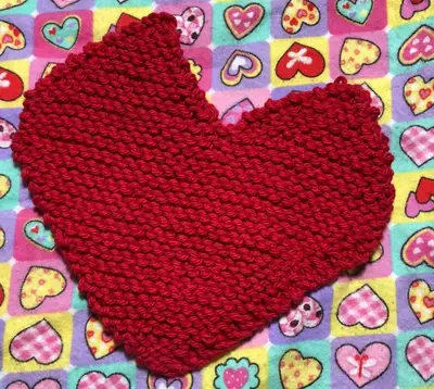 Knit A Heart-shaped Washcloth