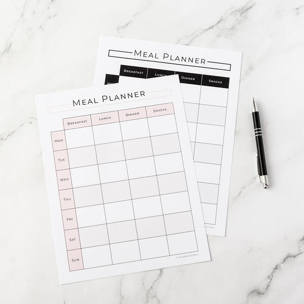 Free Printable Weekly Meal Planner