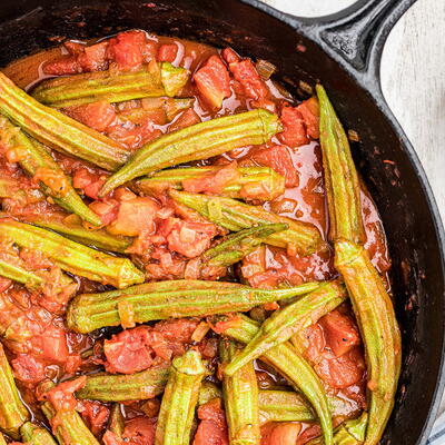Southern Stewed Okra And Tomatoes