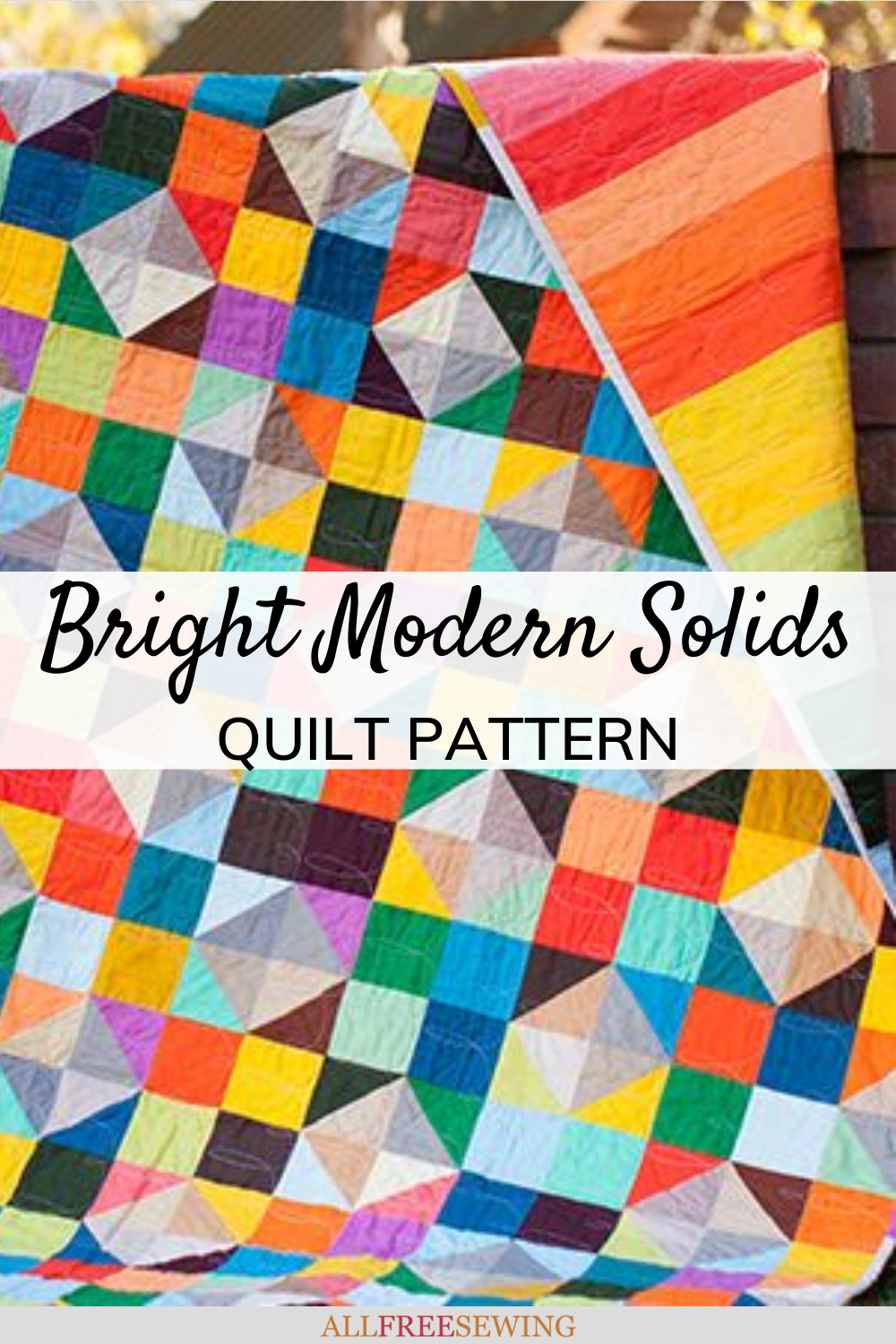 Bright Solids Modern Quilt Pattern Free | AllFreeSewing.com