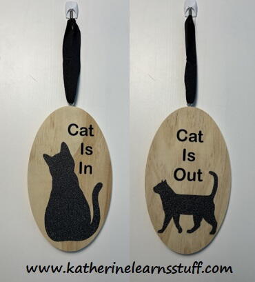 Diy Easy Cat Schedule – In/out Sign