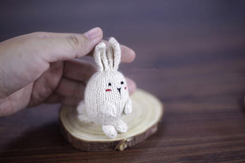 Easter Bunny Knitting Pattern (keychain/ Key Ring)